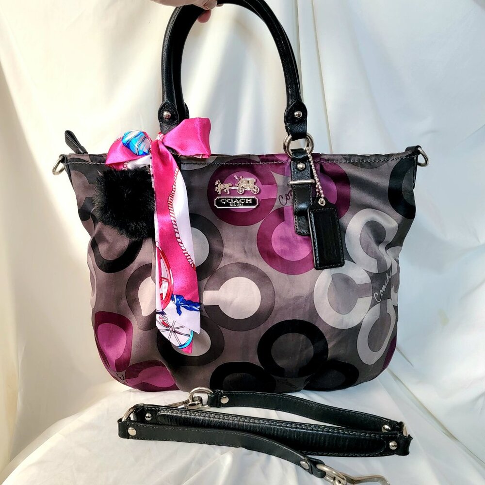 Coach Madison Sophia 2010 Sateen Clover Tote / Crossbody Bag ~ Retail $249